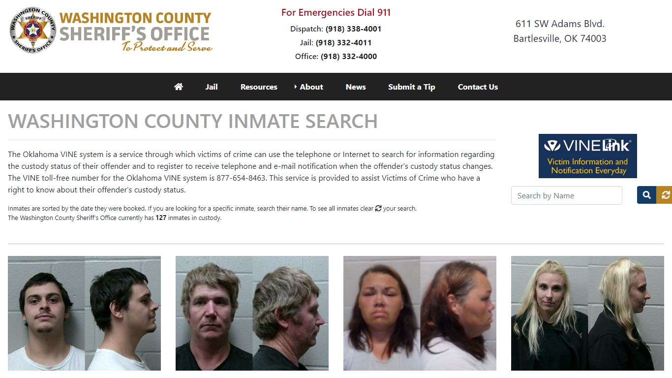 Inmate Search - Washington County Sheriff's Office